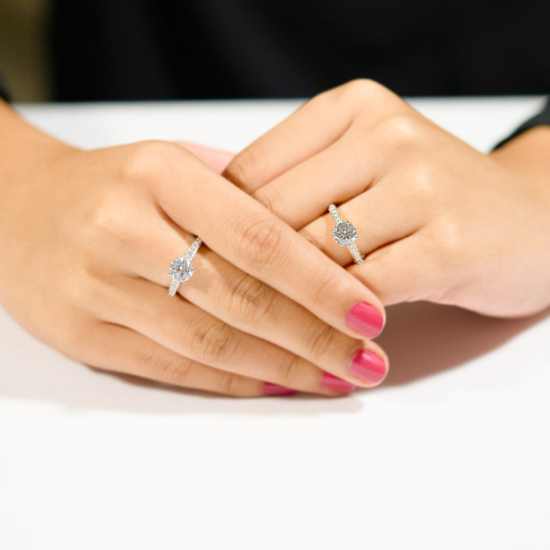 Round Diamond Stud Ring | Zeya Luxe Jewels