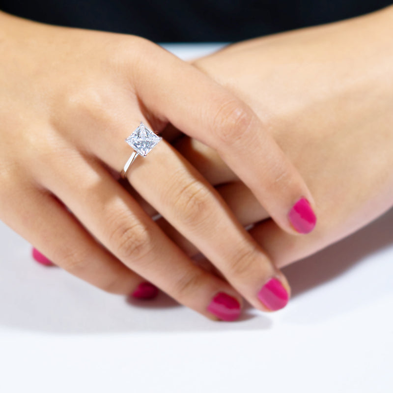 Princess Stud Silver Ring | Zeya Luxe Jewels