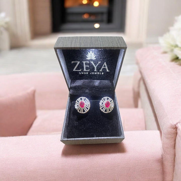 gem stone stud earrings