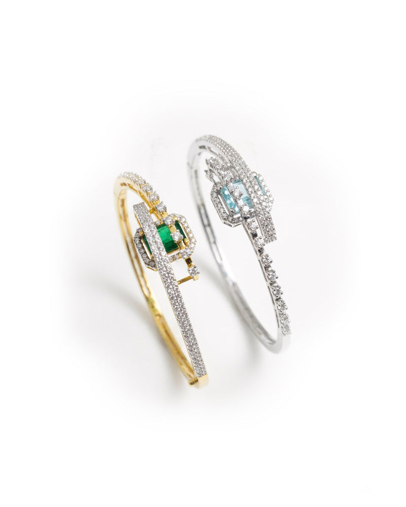 Overlapping Gemstone Silver Bracelet | Zeya Luxe Jewels