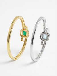 Overlapping Gemstone Silver Bracelet | Zeya Luxe Jewels
