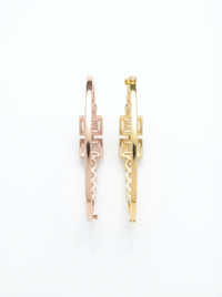 Square & Round Combination Silver Bracelet | Zeya Luxe Jewels