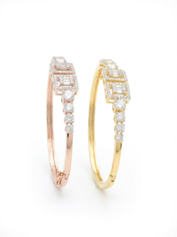 Square & Round Combination Silver Bracelet | Zeya Luxe Jewels