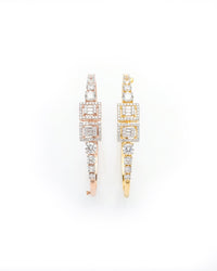 Square & Round Combination Silver Bracelet | Zeya Luxe Jewels