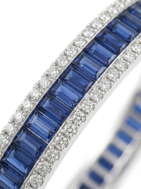 Royal Blue Gemstone Silver Bracelet | Zeya Luxe Jewels