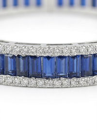 Royal Blue Gemstone Silver Bracelet | Zeya Luxe Jewels