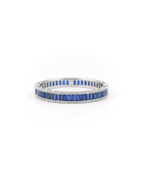 Royal Blue Gemstone Silver Bracelet | Zeya Luxe Jewels