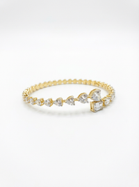Heart Gemstone Silver Bracelet | Zeya Luxe Jewels