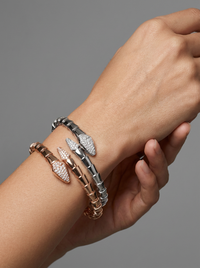 Snake Design Silver Bracelet | Zeya Luxe Jewels