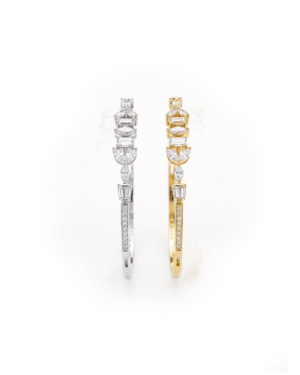 Alternate Emerald And Marquise Bracelets