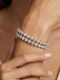 Heart Gemstone Silver Bangle | Zeya Luxe Jewels