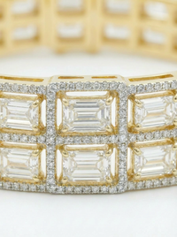 Emerald Cut Premium Silver Bracelet | Zeya Luxe Jewels