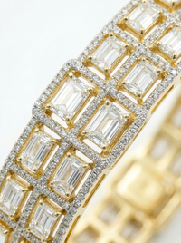 Emerald Cut Premium Silver Bracelet | Zeya Luxe Jewels