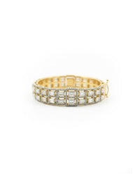 Emerald Cut Premium Silver Bracelet | Zeya Luxe Jewels