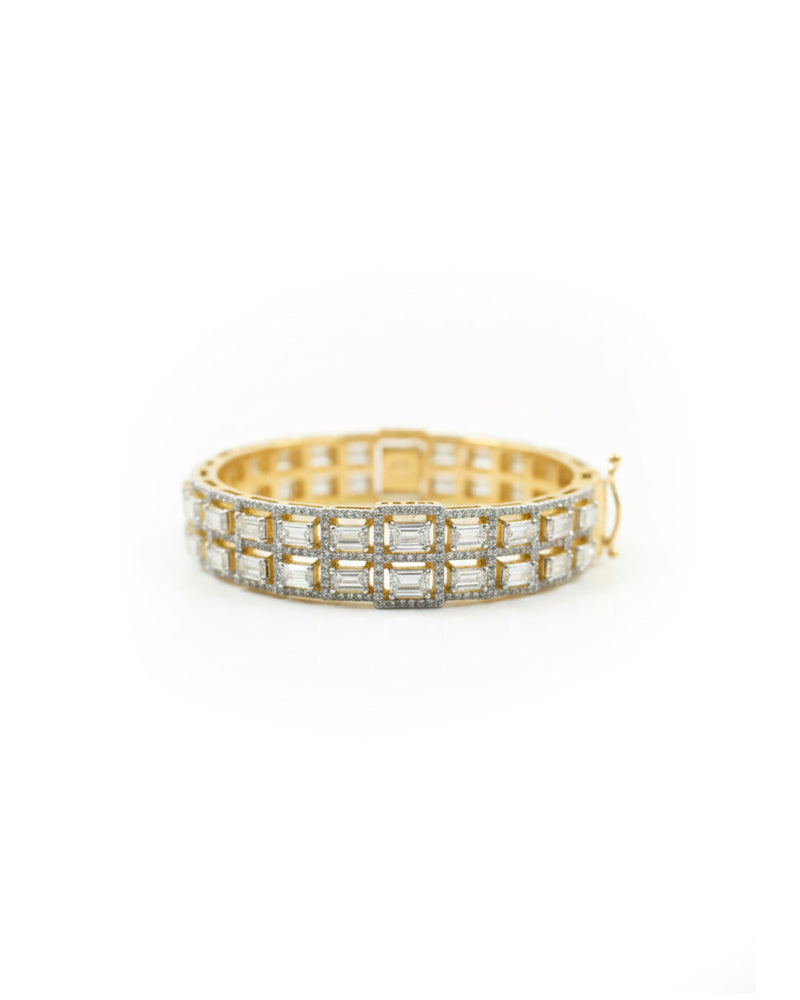 Emerald Cut Premium Silver Bracelet | Zeya Luxe Jewels