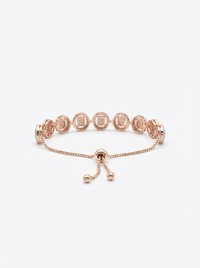 Adjustable Gemstone Silver Bracelet | Zeya Luxe Jewels