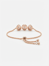Pear Shaped Adjustable Silver Bracelet | Zeya Luxe Jewels