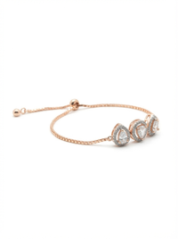Pear Shaped Adjustable Silver Bracelet | Zeya Luxe Jewels