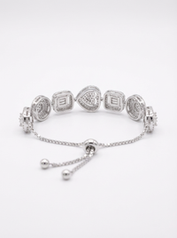 Alternate Charm Silver Bracelet | Zeya Luxe Jewels