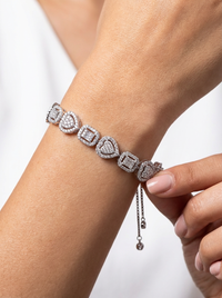 Alternate Charm Silver Bracelet | Zeya Luxe Jewels