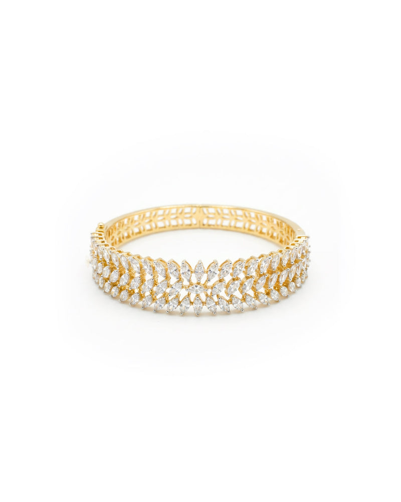 Marquise Gemstone Silver Bracelet | Zeya Luxe Jewels