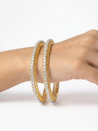 Ruby, Royal Blue & Green Gemstone Silver Bangle | Zeya Luxe Jewels
