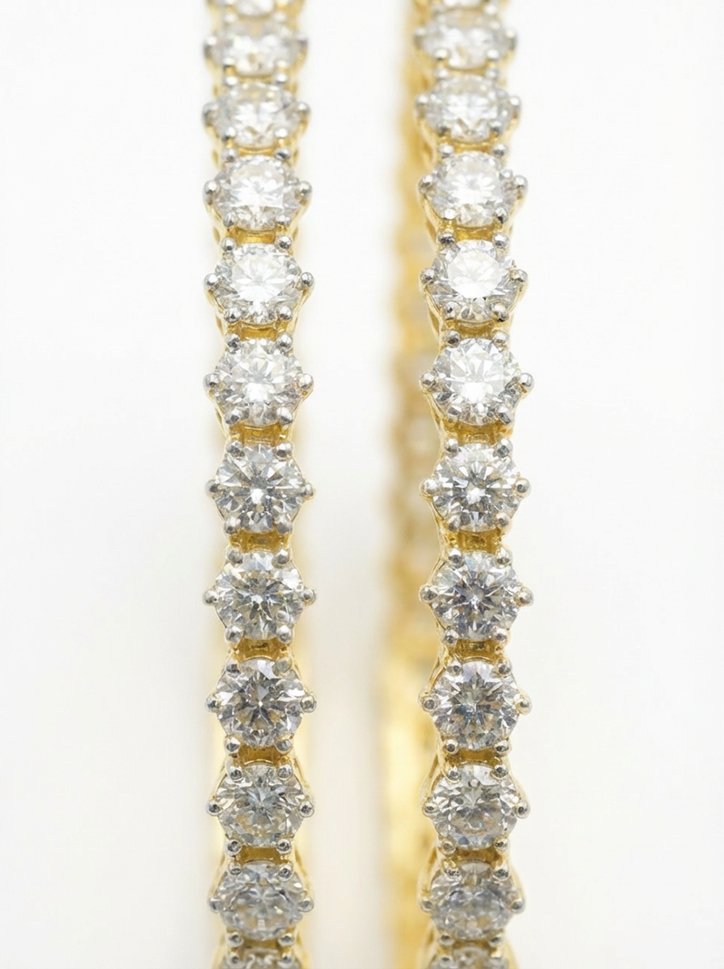 50 Cent Gemstone Silver Bangle | Zeya Luxe Jewels