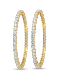50 Cent Gemstone Silver Bangle | Zeya Luxe Jewels