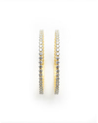 50 Cent Gemstone Silver Bangle | Zeya Luxe Jewels