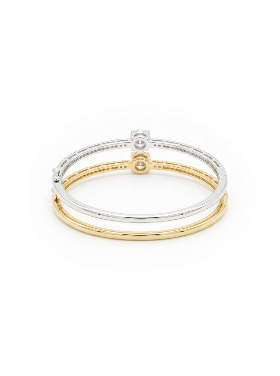 2flower with diamond bracelet