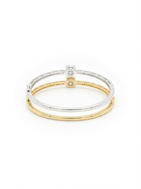 Twin Flower Diamond Silver Bracelet | Zeya Luxe Jewels