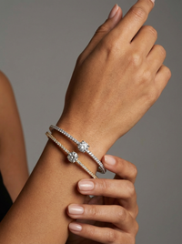Marquise Gemstone Silver Bracelet | Zeya Luxe Jewels