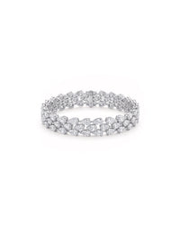 Gemstone Cluster Silver Bracelet | Zeya Luxe Jewels
