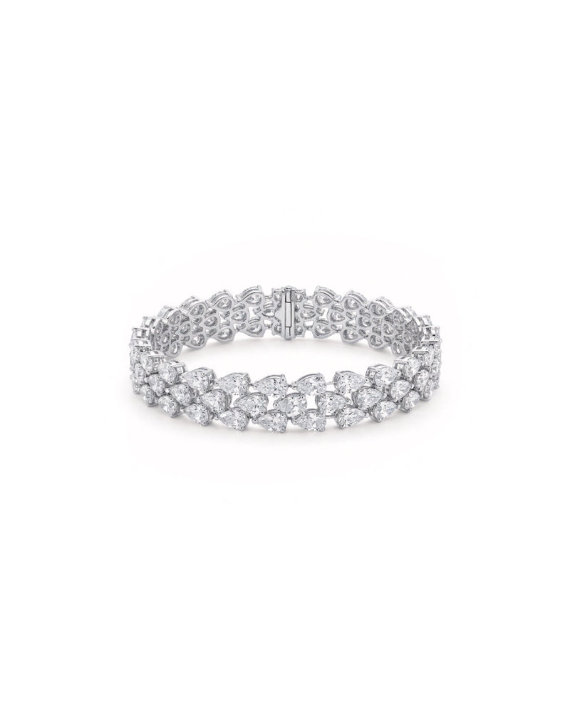 Gemstone Cluster Silver Bracelet | Zeya Luxe Jewels