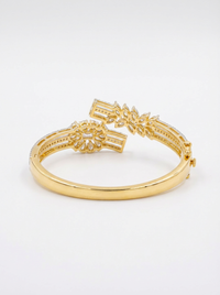 Flower & Leaf Silver Bracelet | Zeya Luxe Jewels