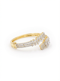 Flower & Leaf Silver Bracelet | Zeya Luxe Jewels