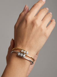 Flower & Leaf Silver Bracelet | Zeya Luxe Jewels