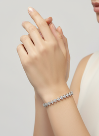 Classic Tennis Silver Bracelet | Zeya Luxe Jewels