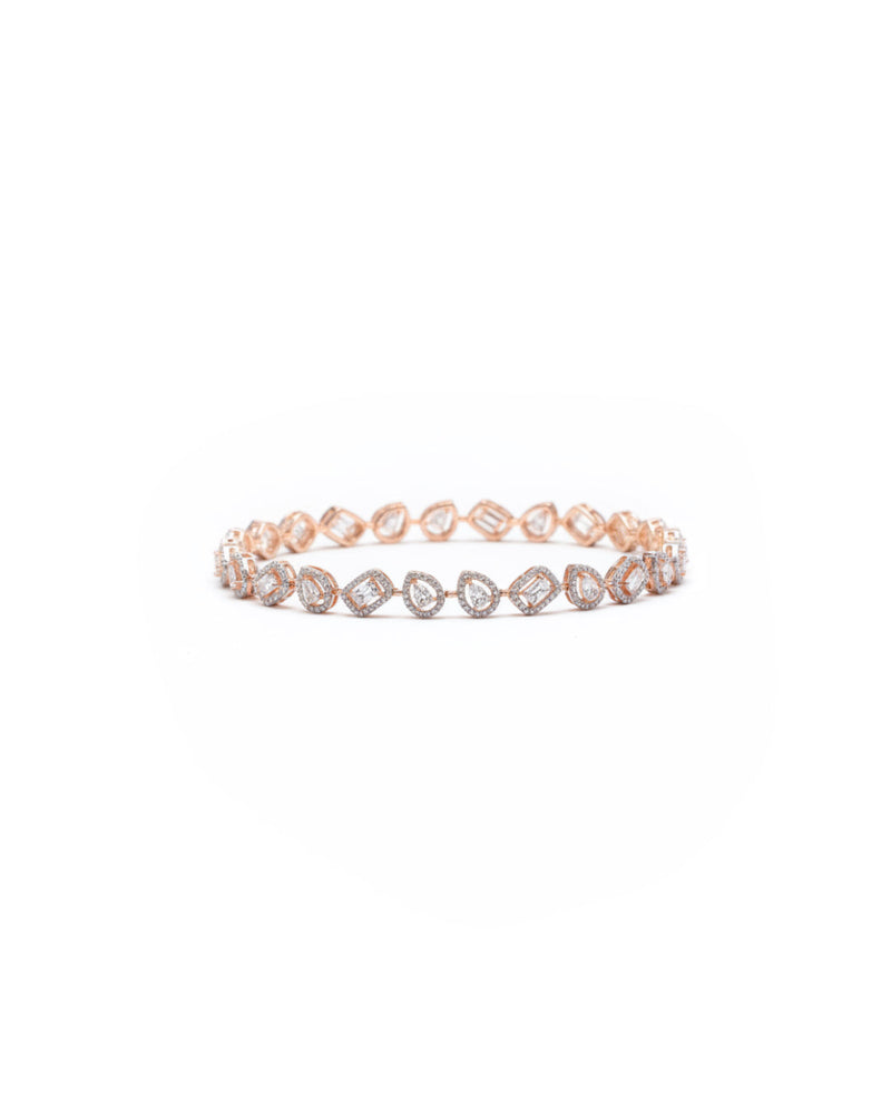 Sleek Lines Tennis Silver Bracelet | Zeya Luxe Jewels