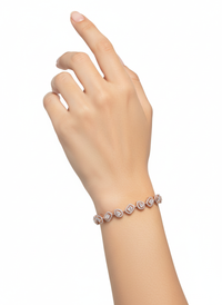 Sleek Lines Tennis Silver Bracelet | Zeya Luxe Jewels