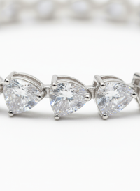 Heart Tennis Silver Bracelet | Zeya Luxe Jewels