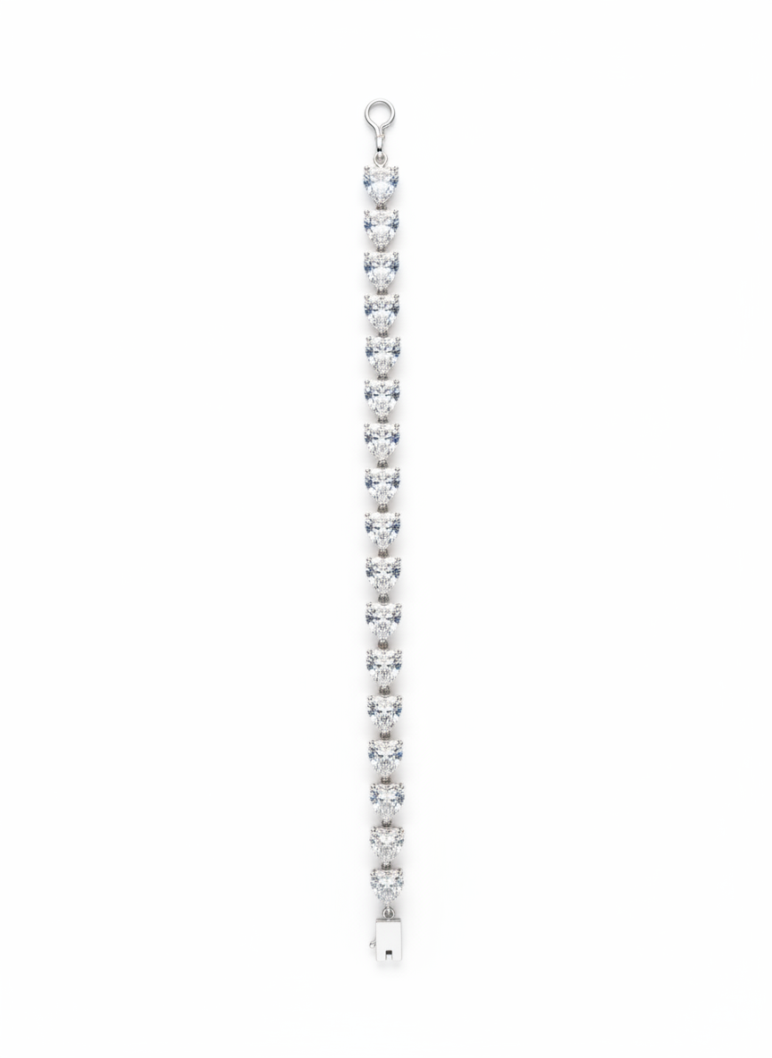 Heart Tennis Bracelet
