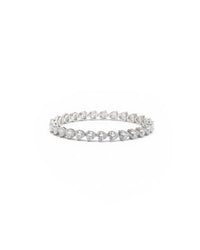 Heart Tennis Silver Bracelet | Zeya Luxe Jewels