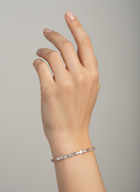Elegant Tennis Silver Bracelet | Zeya Luxe Jewels