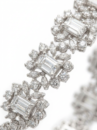 Emerald Radiant Tennis Silver Bracelet | Zeya Luxe Jewels