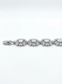 Emerald Radiant Tennis Silver Bracelet | Zeya Luxe Jewels