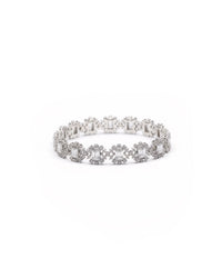 Emerald Radiant Tennis Silver Bracelet | Zeya Luxe Jewels