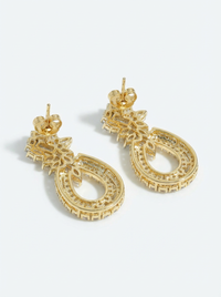 Gemstone Dangler Silver Earrings | Zeya Luxe Jewels