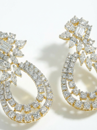 Gemstone Dangler Silver Earrings | Zeya Luxe Jewels