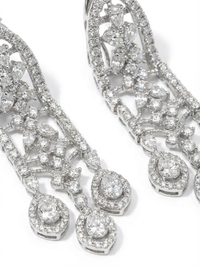Long Flowy Dangler Silver Earrings | Zeya Luxe Jewels